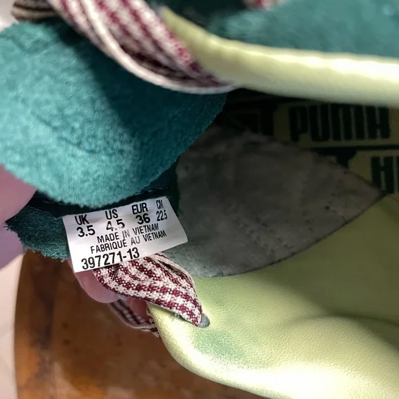 Puma Green Sneakers with Checkered Laces - Picture 6 of 6